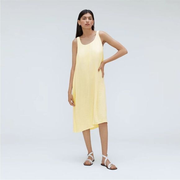 Everlane Naia Ripple Tank Dress Yellow XXS - Picture 1 of 8